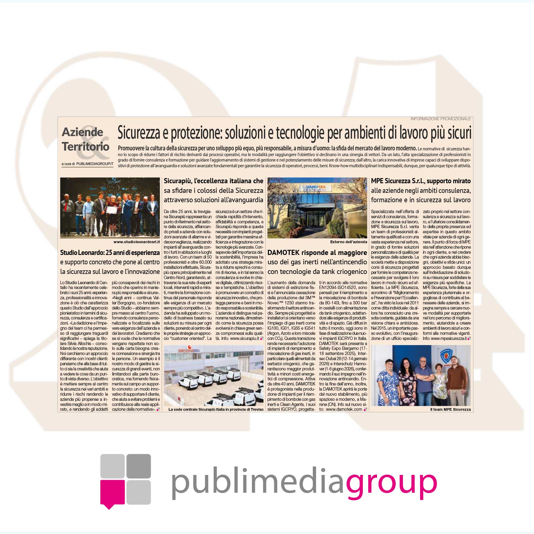 Sicurapiù sicurezza l’Eccellenza italiana su Il Sole 24 Ore